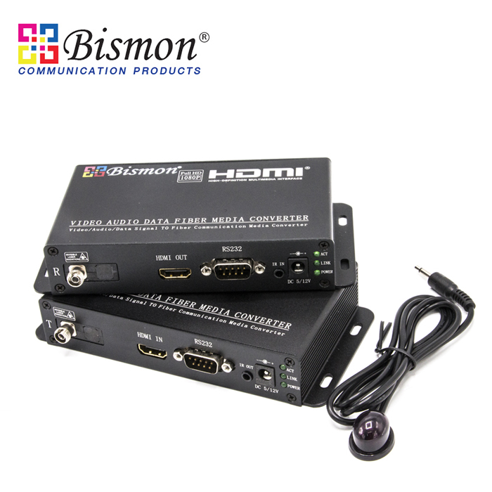 1-CH-HDMI-Video-Converter-RS232-IR-remote-Single-fiber-FC-20KM-SM